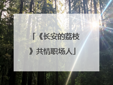 《长安的荔枝》共情职场人