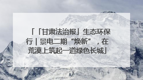 「甘肃法治报」生态环保行｜景电二期“焕新”，在荒漠上筑起一道绿色长城