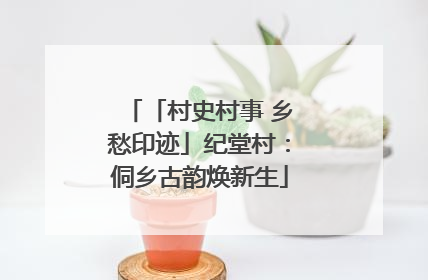 「村史村事 乡愁印迹」纪堂村：侗乡古韵焕新生