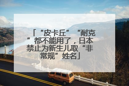 “皮卡丘”“耐克”都不能用了，日本禁止为新生儿取“非常规”姓名