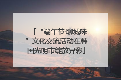 “端午节·聊城味”文化交流活动在韩国光明市绽放异彩