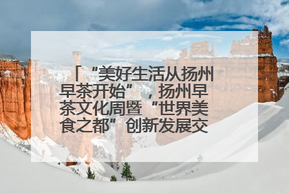 “美好生活从扬州早茶开始”，扬州早茶文化周暨“世界美食之都”创新发展交流活动启幕