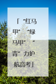“红马甲”“绿马甲”“青”力护航高考