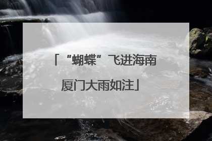 “蝴蝶”飞进海南 厦门大雨如注