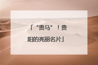“贵马”！贵阳的亮丽名片