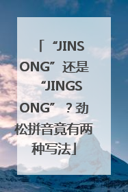 “JINSONG”还是“JINGSONG”？劲松拼音竟有两种写法