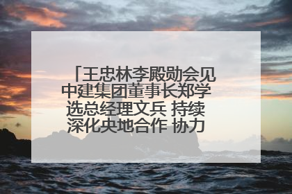 王忠林李殿勋会见中建集团董事长郑学选总经理文兵 持续深化央地合作 协力推动支点建设