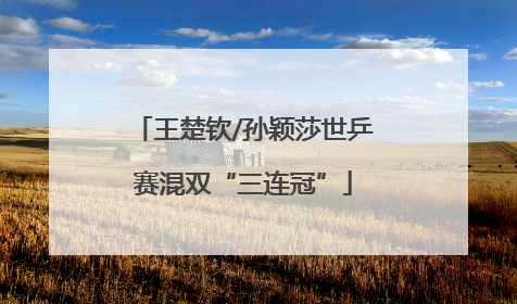 王楚钦/孙颖莎世乒赛混双“三连冠”