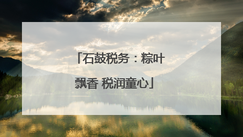 石鼓税务：粽叶飘香 税润童心
