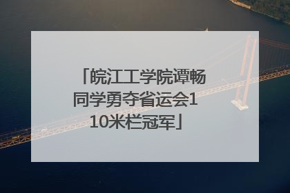 皖江工学院谭畅同学勇夺省运会110米栏冠军