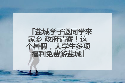 盐城学子邀同学来家乡 政府请客！这个暑假，大学生多项福利免费游盐城