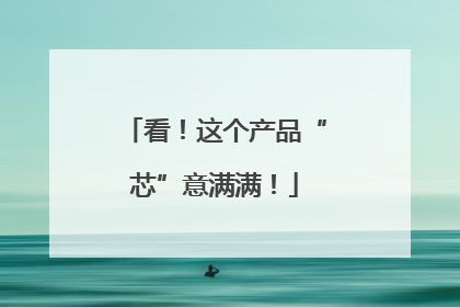 看！这个产品“芯”意满满！