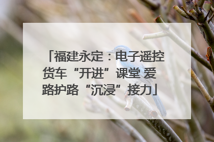 福建永定：电子遥控货车“开进”课堂 爱路护路“沉浸”接力