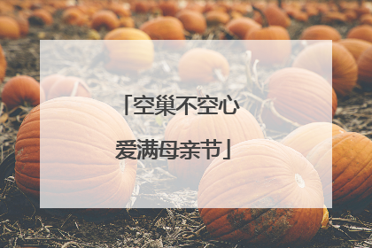 空巢不空心 爱满母亲节