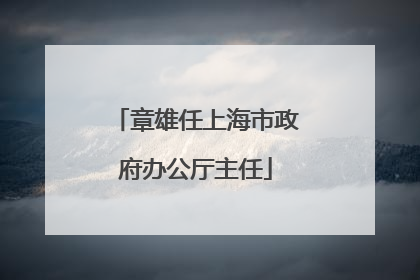 章雄任上海市政府办公厅主任