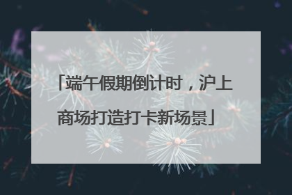 端午假期倒计时，沪上商场打造打卡新场景