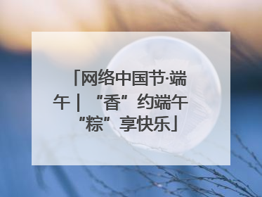 网络中国节·端午｜“香”约端午 “粽”享快乐