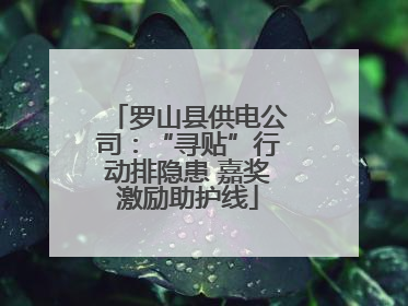 罗山县供电公司：“寻贴”行动排隐患 嘉奖激励助护线