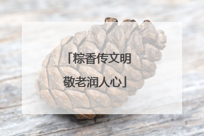 粽香传文明 敬老润人心