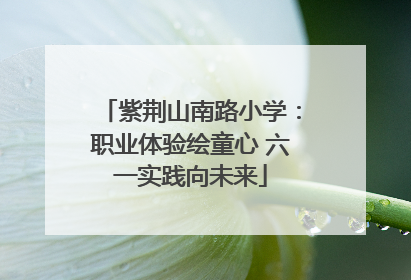 紫荆山南路小学：职业体验绘童心 六一实践向未来