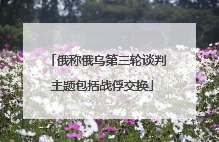 俄称俄乌第三轮谈判主题包括战俘交换