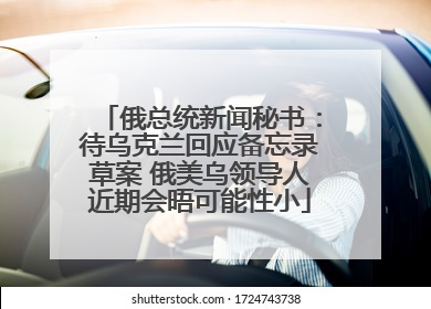 俄总统新闻秘书：待乌克兰回应备忘录草案 俄美乌领导人近期会晤可能性小