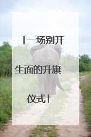 一场别开生面的升旗仪式