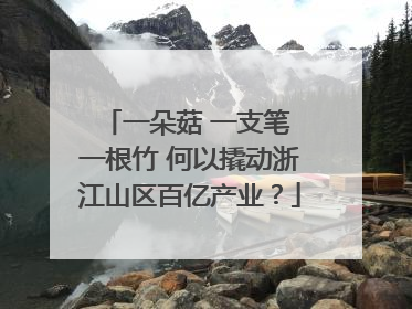 一朵菇 一支笔 一根竹 何以撬动浙江山区百亿产业？