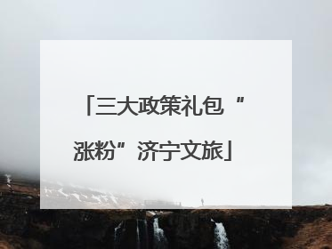 三大政策礼包“涨粉”济宁文旅