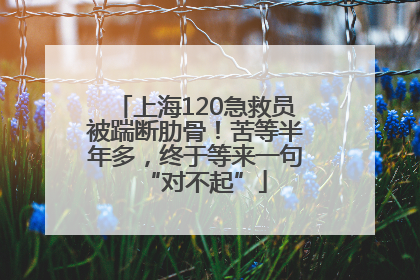 上海120急救员被踹断肋骨！苦等半年多，终于等来一句“对不起”
