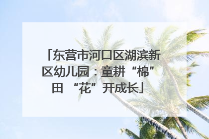 东营市河口区湖滨新区幼儿园：童耕“棉”田 “花”开成长
