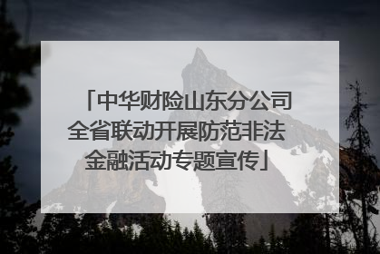 中华财险山东分公司全省联动开展防范非法金融活动专题宣传