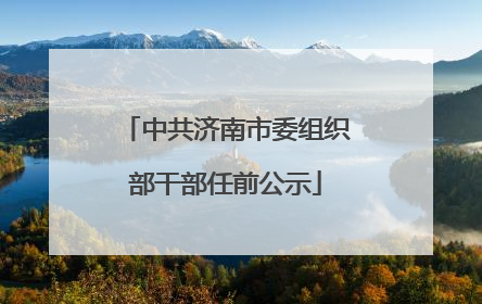 中共济南市委组织部干部任前公示
