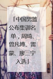 中国男篮公布集训名单，周琦、曾凡博、雷蒙、廖三宁入选