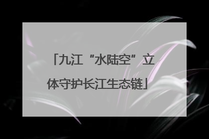 九江“水陆空”立体守护长江生态链