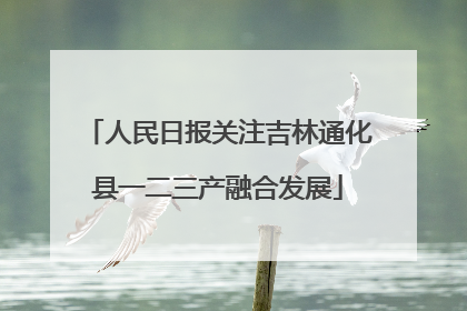 人民日报关注吉林通化县一二三产融合发展