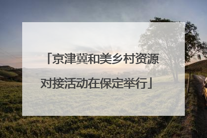 京津冀和美乡村资源对接活动在保定举行