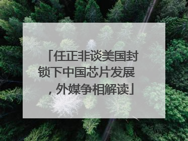 任正非谈美国封锁下中国芯片发展，外媒争相解读