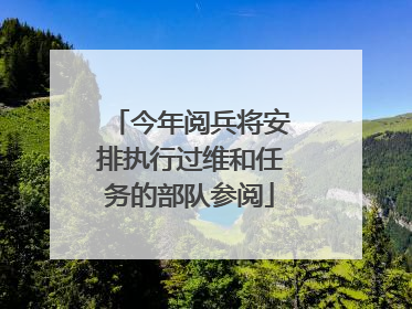 今年阅兵将安排执行过维和任务的部队参阅