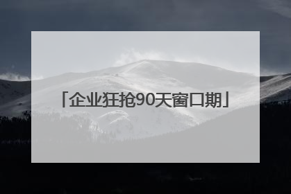 企业狂抢90天窗口期