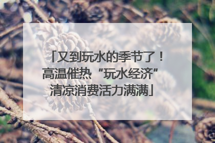 又到玩水的季节了！高温催热“玩水经济” 清凉消费活力满满