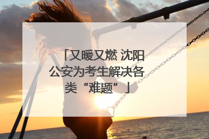 又暖又燃 沈阳公安为考生解决各类“难题”