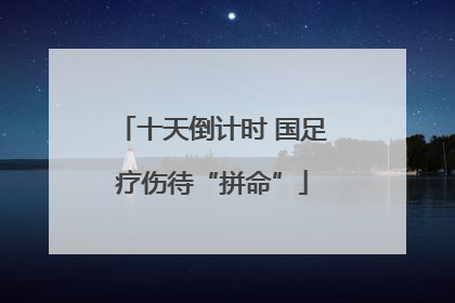 十天倒计时 国足疗伤待“拼命”