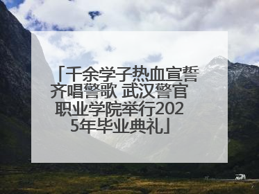 千余学子热血宣誓齐唱警歌 武汉警官职业学院举行2025年毕业典礼