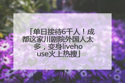 单日接待6千人！成都这家川剧院外国人太多，变身livehouse火上热搜