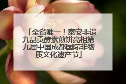 全省唯一！泰安非遗九品贡酵素煎饼亮相第九届中国成都国际非物质文化遗产节