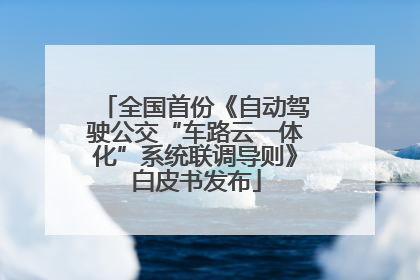 全国首份《自动驾驶公交“车路云一体化”系统联调导则》白皮书发布