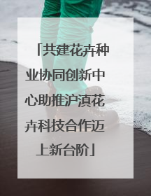 共建花卉种业协同创新中心助推沪滇花卉科技合作迈上新台阶