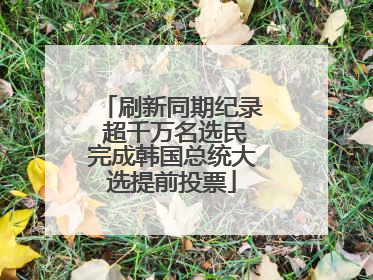 刷新同期纪录 超千万名选民完成韩国总统大选提前投票