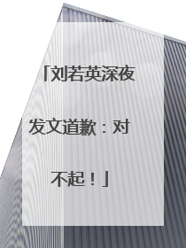 刘若英深夜发文道歉：对不起！